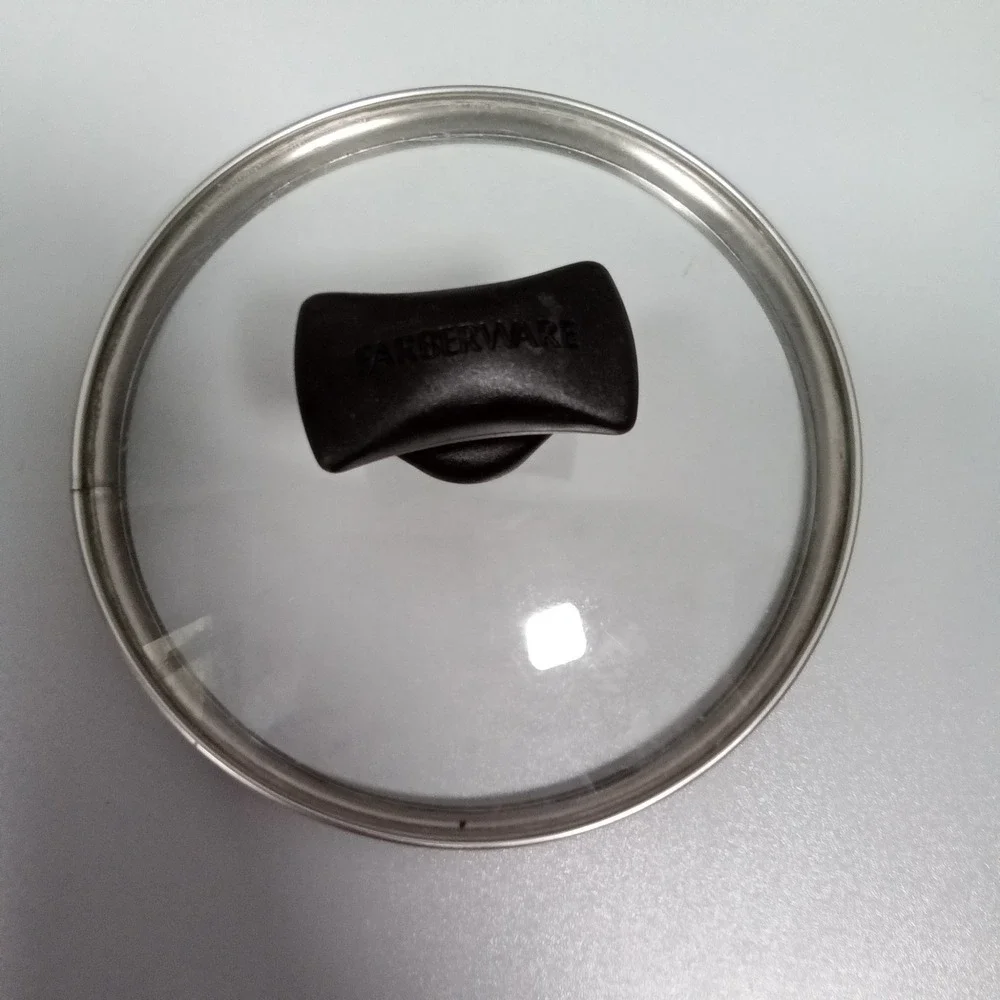 Farberware Replacement Glass Lid 6.75 Inch for Small‎ Pots Saucepans Black Knob